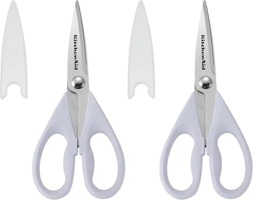 Miniatura 5 de KitchenAid Tijeras de cocina multiusos con funda protectora, tijeras de acero inoxidable duraderas, aptas para lavavajillas, mango cómodo de agarre