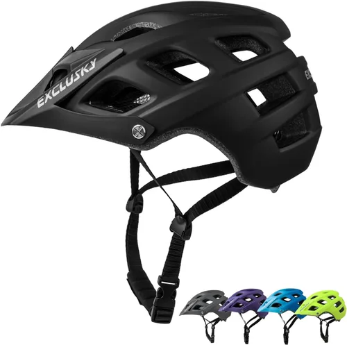 Exclusky Casco de Bicicleta Casco de Bicicleta de Montaña para Adultos Casco Ligero de Ciclismo MTB para Hombres y Mujeres Casco de Bicicleta