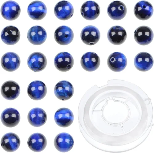 Miniatura 14 de Bymitel - Cuentas redondas de jade blanco natural de 5/32 de pulgada, 210 unidades de piedras preciosas auténticas para bricolaje y fabricación