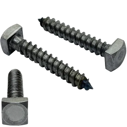 Miniatura 7 de Tornillos de madera de cabeza cuadrada rústica de ¼ x 1.5 pulgadas - Tornillos decorativos metálicos metálicos cuadrados cuadrados - Metal desnudo
