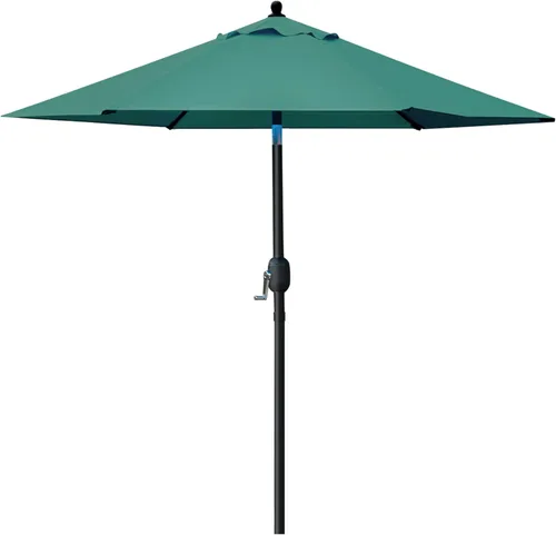 Miniatura 11 de Sombrilla Sunnyglade para patio, 7.5 pies, con botón de inclinación, manivela, 6 varillas (color canela)