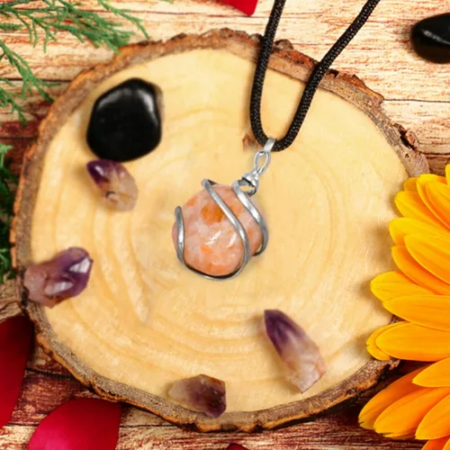 Miniatura 110 de PYOR Collar con colgante curativo de Reiki de cristal, gemas de buena suerte, prosperidad, riqueza, piedras preciosas naturales, collares de buena