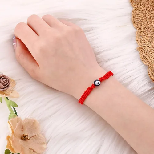 Miniatura 14 de SUMMER LOVE Handmade Jewelry Evil Eye Bracelets with Card,Black Red String Bracelets Kabbalah Protection Luck Amulet for Women Men Friends Pulseras