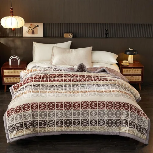 Miniatura 20 de LGYKUMEG - Manta de visón coreana de 59x79 pulgadas, manta suave y cálida de felpa sedosa - Manta reversible de 2 capas Raschel para cama individual