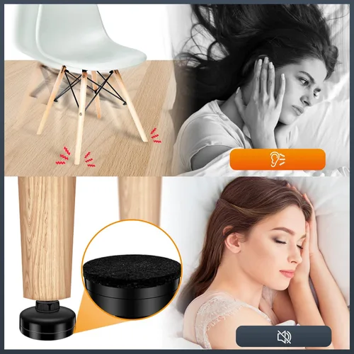 Miniatura 7 de Juego de 10 patas niveladoras ajustables para muebles, niveladores de patas ajustables para armarios, sofás, mesas, sillas, ajustador de altura
