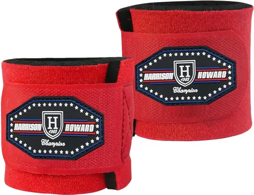 Miniatura 6 de Harrison Howard Envolturas pastern duraderas para caballos absorbentes y transpirables de protección contra impactos, se venden en pares, color negro