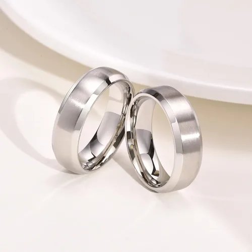 Miniatura 8 de Juego de anillos de boda negros para él y ella, anillos grabados para hombre, bandas de clase para hombres y mujeres, anillos personalizados