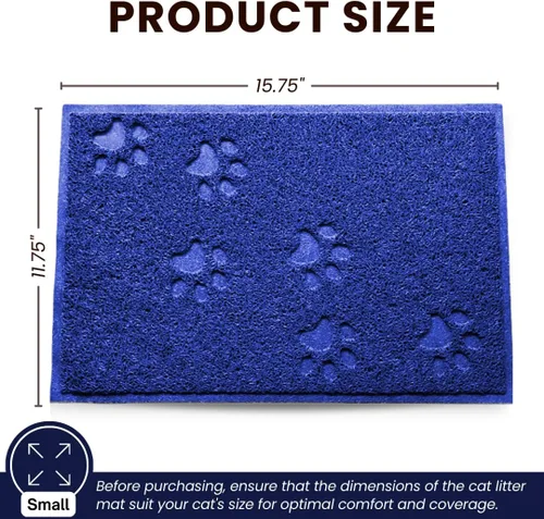 Miniatura 3 de Andalus Tapete Pequeño para Arena de Gatos, Paquete de 1 - Impermeable, Antideslizante y Fácil de Limpiar, Tapete para Caja de Arena de Gatos