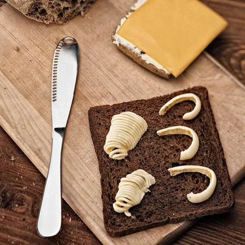 Miniatura 2 de Esparcidor de mantequilla, cuchillo de mantequilla de acero inoxidable - Cuchillo de cocina 3 en 1
