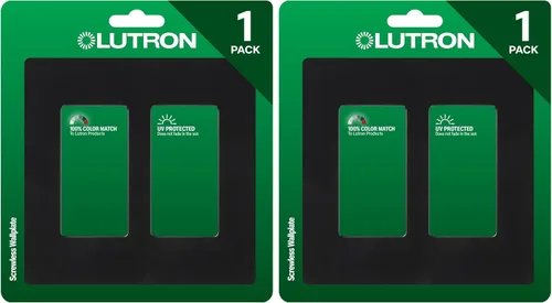 Miniatura 27 de Lutron CW-2-WH-12 Placa de pared Decorador Claro blanca de 2 Gang (paquete de 12) CW-2-WH Blanco