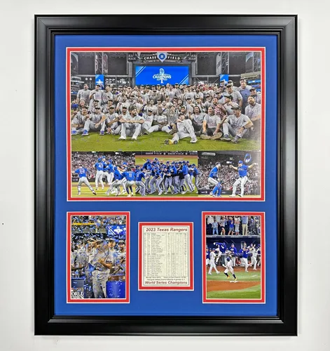 Miniatura 8 de Texas Rangers Campeones de la Serie Mundial 2023 Collage de fotos enmarcadas 2 tamaños y estilos (ALCS, 12 x 15 pulgadas)