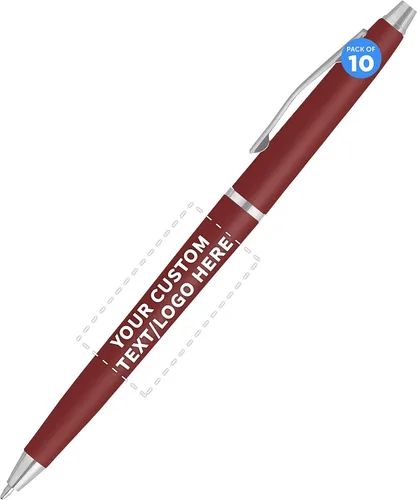 Miniatura 13 de DISCOUNT PROMOS Langham - Juego de 10 bolígrafos a granel, tinta negra, ideal para oficina, escuela, negocios, ferias comerciales, color verde