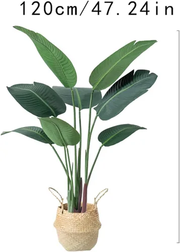 Miniatura 2 de Árboles artificiales para interiores, planta de árbol artificial tropical de 47 pulgadas, plantas de palmera falsas, árbol falso para decoración