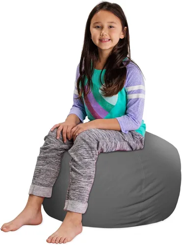 Miniatura 10 de Posh Stuffable Kids Funda de Silla Puf Rellenable para Almacenamiento de Animales de Peluche - Organizador de Juguetes Infantiles, Mediano 27