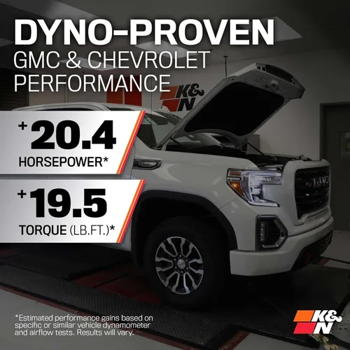 Miniatura 3 de K&N Sistema de admisión de aire frío: filtro de aire de alto flujo, aumenta el rendimiento y remolque: compatible con Chevrolet/GMC 2020-2024