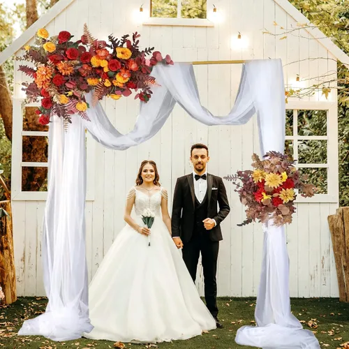 Miniatura 4 de Marco de arco cuadrado, arco de boda cuadrado de metal de 6.56 x 4.92 pies para decoración, marco de arco de boda, marco de metal, telón de fondo