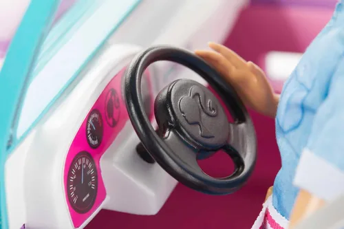 Miniatura 4 de Barbie - Vehículo todo terreno, color morado con asientos rosados y ruedas giratorias, 2 asientos, regalo para niños de 3 a 7 años