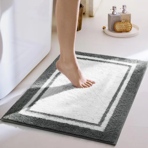 Miniatura 157 de GRANNY SAYS Alfombras de baño antideslizantes, lavables, extra suaves y absorbentes de agua para baño, alfombra de baño peluda de felpa, alfombra