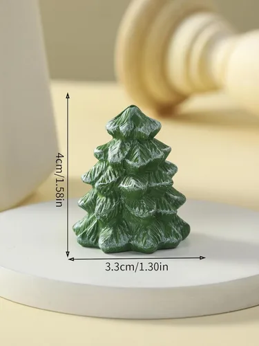 Miniatura 4 de Tarjeteros para árbol de Navidad, juego de 12 mini soportes verdes para números de mesa para fiestas de Navidad, bodas de invierno, cena