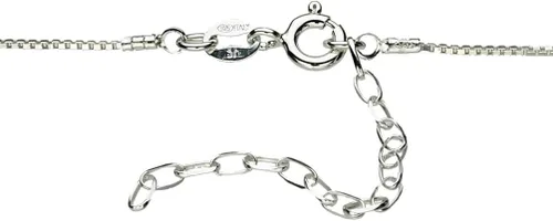 Miniatura 2 de Collar de cadena de plata de ley de una a dos hebras con dije de corazón de cruz pequeña Italia 16 "+2" Extensor, Metal