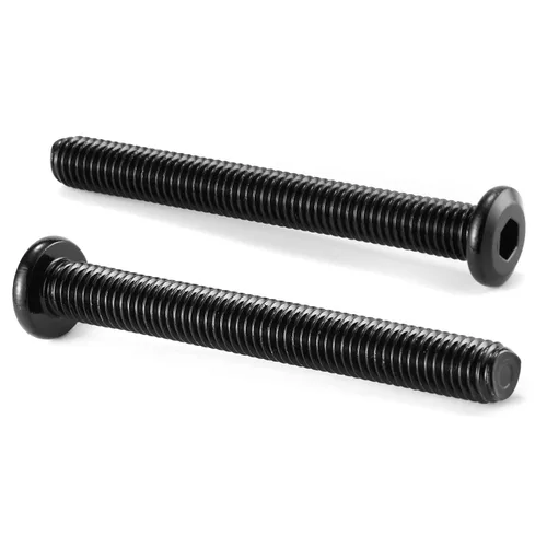 Miniatura 11 de M6 x 60mm 10 piezas de tornillos de cabeza plana con casquillo hexagonal, acero inoxidable 304 18-8, rosca completa, óxido negro de SG TZH