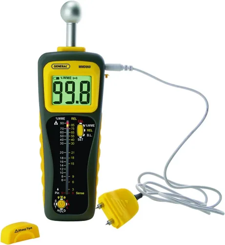 Miniatura 2 de General Tools Medidor de humedad MMD950 - Sensor de humedad e higrómetro digital AcuRite con monitor interior y escala de confort (01083M) medidor