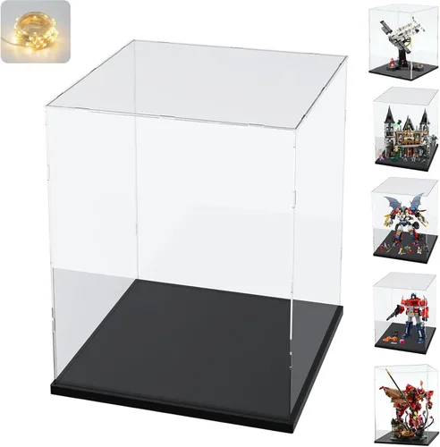 Miniatura 22 de Vitrina de acrílico transparente engrosada para coleccionables Lego 75325, caja transparente de autoensamblaje, gran protección antipolvo con base