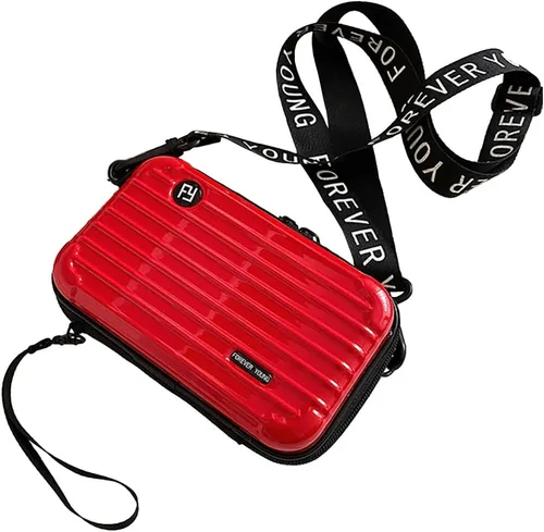 Miniatura 8 de Maleta multifuncional de viaje de PVC rígido, bolsa de maquillaje y artículos de tocador portátil para mujer, bolsa cruzada de almacenamiento