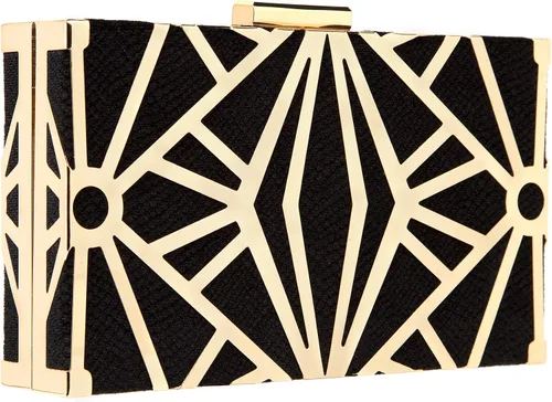 Miniatura 2 de CARIEDO Bolso de noche para mujer elegante bolso de mano de terciopelo exquisito metal hueco bolsos de graduación boda fiesta