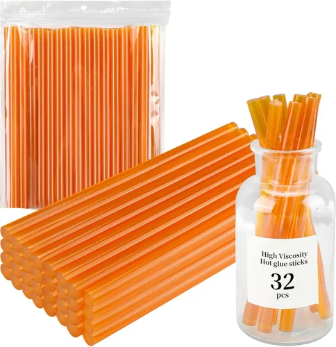 Miniatura 8 de MATUFF Barras de pegamento caliente tamaño completo, 0.43 pulgadas de diámetro x 8 pulgadas de largo, 52 unidades de EVA transparente de pegamento