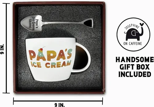 Miniatura 2 de Cuenco y cuchara para helado de Papa, ideal para el día del padre, Navidad o regalo de cumpleaños