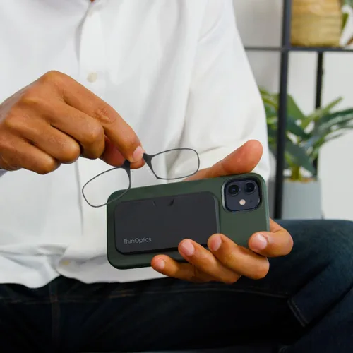 Miniatura 2 de Always With You de ThinOptics: Lentes de Lectura Slim con Estuche que se Adhieren a Tu Teléfono - Lectores de Bolsillo Ultradelgados sin Brazos