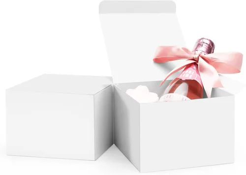ValBox Cajas de regalo blancas de 5 x 5 x 3.5 pulgadas, 20 cajas de regalo con tapas para regalos, caja de dama de honor pequeña para regalos, Blanco