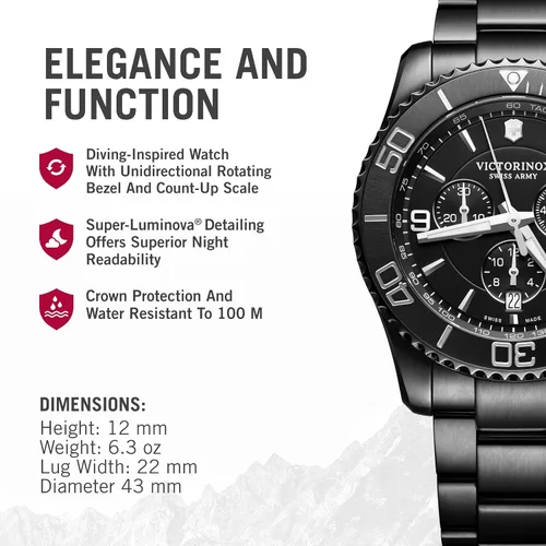 Miniatura 2 de Victorinox Reloj Maverick Chrono Black Edition - Reloj de pulsera atemporal