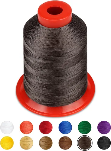 Miniatura 13 de Hilo de tapicería extra fuerte FIVEIZERO, hilo de nailon unido rojo de 1000 metros para denim, cuero, manualidades, máquina, bricolaje y hogar