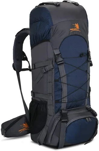 Miniatura 12 de Bseash Mochila impermeable de 60L con marco interno para senderismo, camping, con cubierta para lluvia, mochila grande para viajes al aire libre