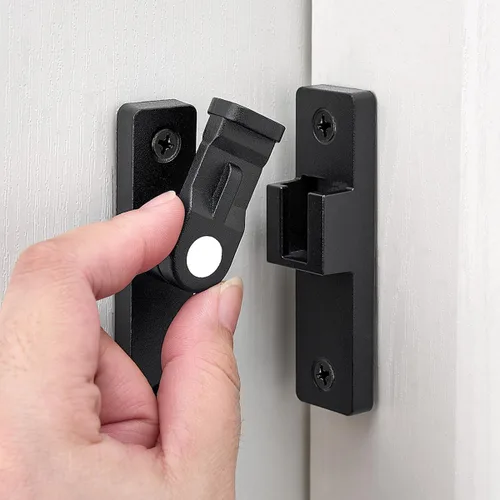 Miniatura 8 de Pestillos de puerta de ángulo recto de 90 grados, hardware de cierre abatible de aleación de zinc blanco, cierres de seguridad de aleación de zinc