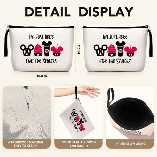 Miniatura 2 de Hanamiya Na Bolsa de aperitivos para viajes, divertida bolsa de maquillaje impermeable, lavable, reutilizable para viajes, playa, bonitas bolsas