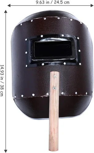Miniatura 4 de Angoily Máscaras de soldadura de mano, casco de trabajo, escudo de soldadura con asa, herramienta de protección de seguridad facial para lugares