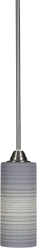 Miniatura 224 de Toltec Lighting Paramount - Mini colgante de 1 luz en acabado negro mate con cristal de arte perla de 7 pulgadas y estilo negro
