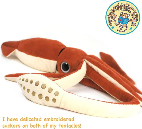 Miniatura 2 de TigerHart Shubert The Squid - Calamar de peluche grande de 35 pulgadas