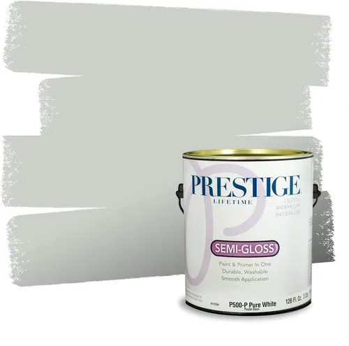 Miniatura 255 de Prestige Paints - Pintura exterior e imprimación en uno, 1 galón, plano, compatibilidad comparable con el color menta «Whipped Mint» de Behr