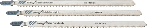 Miniatura 33 de Bosch T118BF 5 piezas de 3-5/8 Pulg. Hojas de sierra de calar con mango en T flexibles para metal
