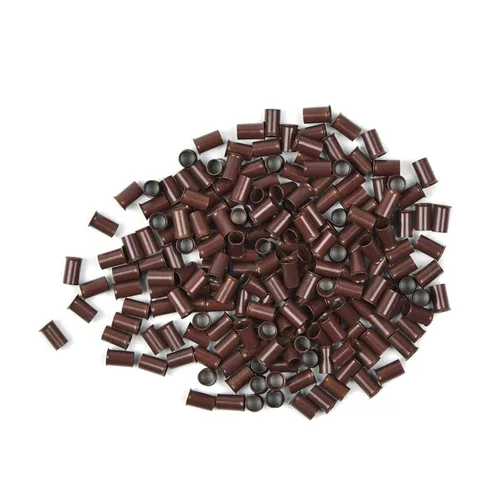 Miniatura 10 de 1000 piezas de microanillos de 0.134 in, cuentas de enlaces de microanillos sin silicona, tubos de cobre para extensiones de cabello