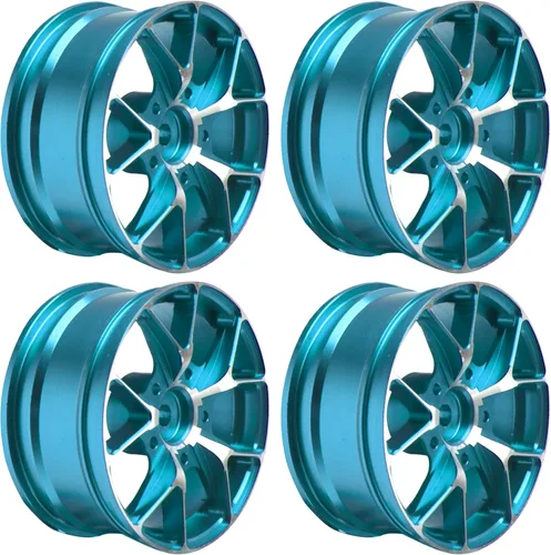 Miniatura 9 de ShareGoo - Llantas de metal – Bujes hexagonales de 0.472 in, llantas de rueda RC Drift On-Road Racing Touring 1/10, compatibles con HSP, Tamiya