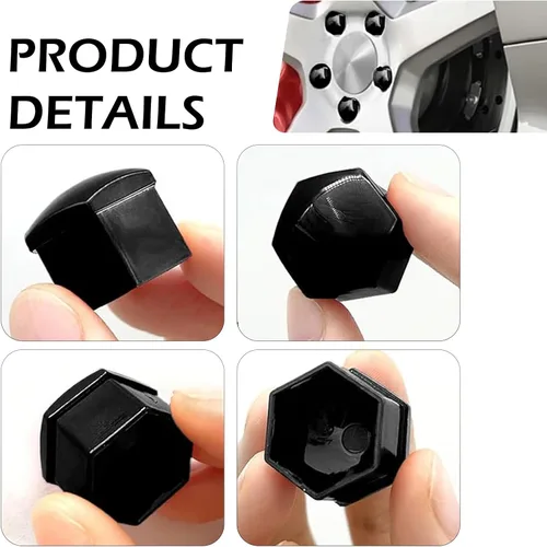 Miniatura 3 de 20 cubiertas para tuercas de neumáticos, tapas hexagonales de 0.67 pulgadas con herramienta de extracción, tapas de tuercas centrales de rueda a