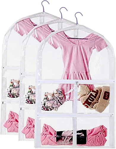Miniatura 8 de Bolsa de ropa colgante impermeable, bolsas de ropa de 35 pulgadas para colgar ropa, bolsas de ropa para almacenamiento de viajes, bolsa de ropa