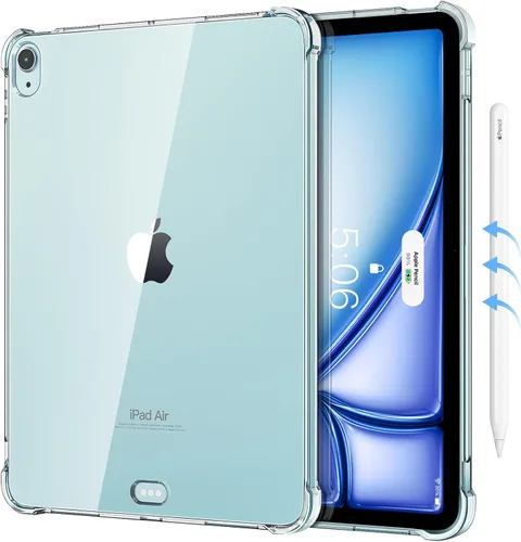 Miniatura 11 de MoKo Transparente para iPad Air 11 (M4 2026/M3 2025/M2 2024) iPad Air 4 y 5 de 10.9 pulgadas (2020/2022), funda con cuatro esquinas reforzadas