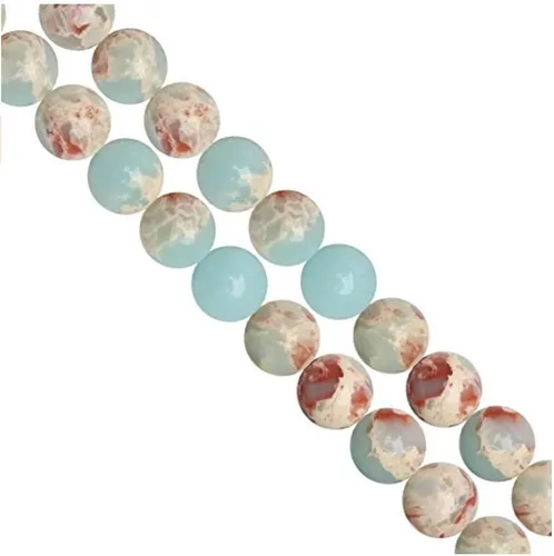 Miniatura 19 de Adabele - 2 hebras de piedras preciosas curativas de cuarzo tanzanita opaco natural de 0.394 pulgadas (0.394 in), cuentas sueltas redondas y sueltas