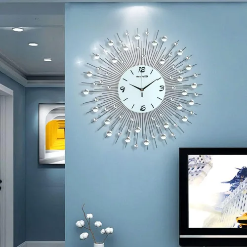3D Reloj decorativo de pared. Diámetro de 25,6 pulgadas.